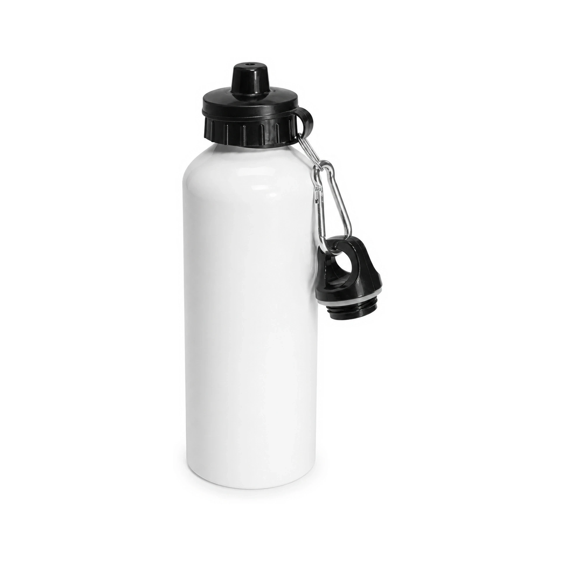 BOTELLA DE ALUMINIO PARA SUBLIMACIÓN 600 ML CON DOS TAPAS (BLANCA) - JP DIGITAL EPSON ECUADOR