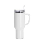 TERMO DE ACERO INOXIDABLE BLANCO 40 OZ (1200 ML) CON TAPA Y PAJILLA - JP DIGITAL EPSON ECUADOR