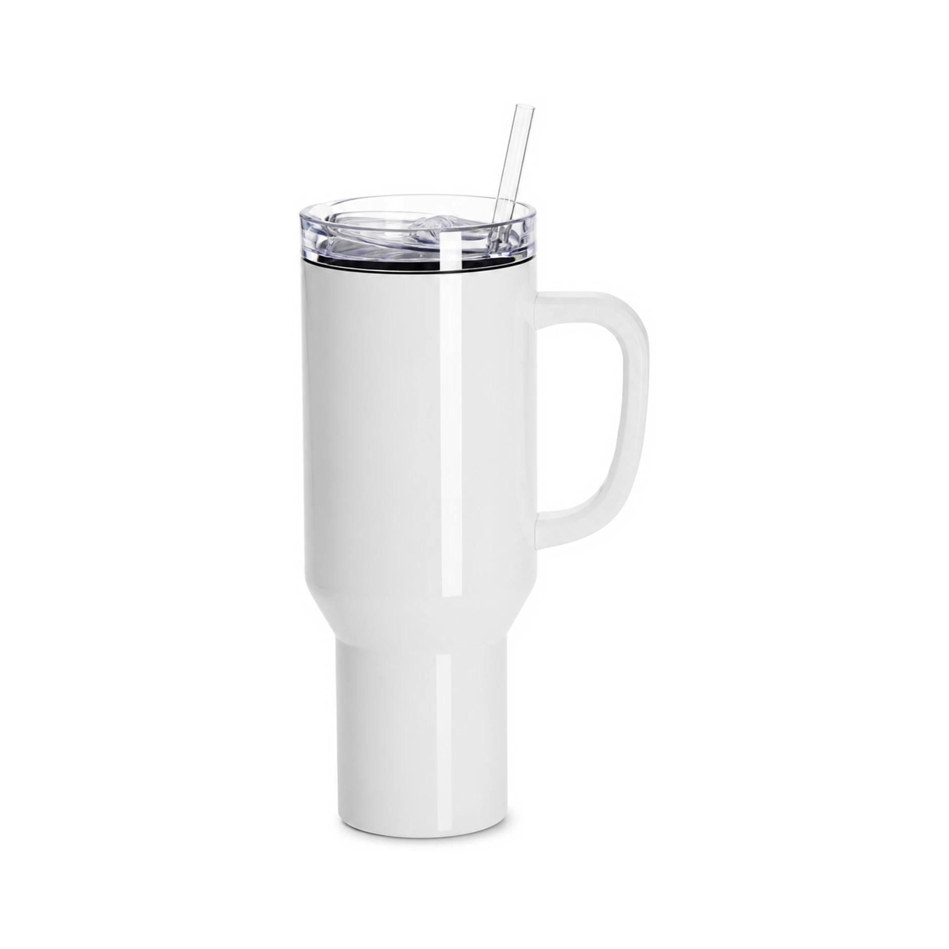 TERMO DE ACERO INOXIDABLE BLANCO 40 OZ (1200 ML) CON TAPA Y PAJILLA - JP DIGITAL EPSON ECUADOR
