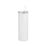TERMO DE ACERO INOXIDABLE BLANCO 20 OZ (600 ML) CON SORBETE Y TAPA HERMÉTICA - JP DIGITAL EPSON ECUADOR