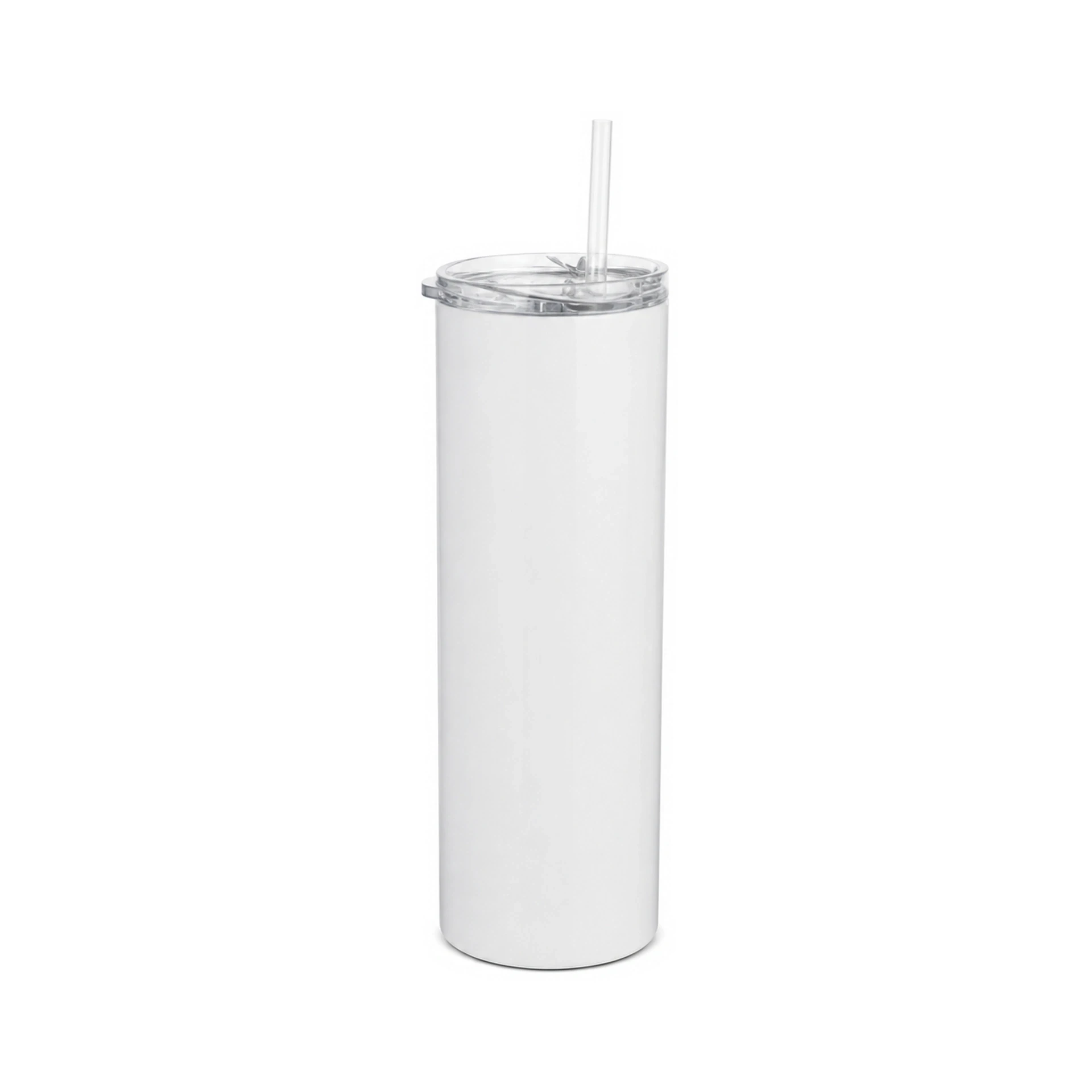 TERMO DE ACERO INOXIDABLE BLANCO 20 OZ (600 ML) CON SORBETE Y TAPA HERMÉTICA - JP DIGITAL EPSON ECUADOR