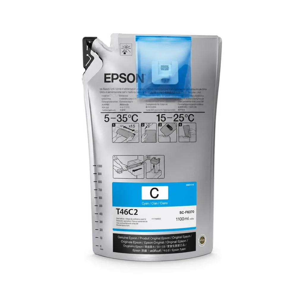 TINTA CYAN EPSON1100 ML - F6370/F9470/F9470H - JP DIGITAL EPSON ECUADOR
