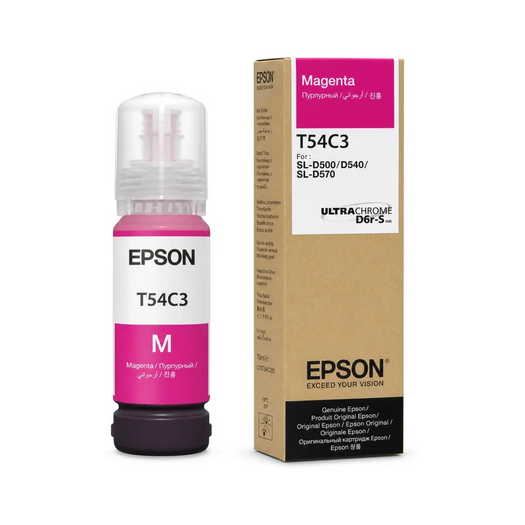 BOTELLA DE TINTA MAGENTA EPSON ULTRACHROME D6R-S T54C 70 ML - JP DIGITAL EPSON ECUADOR
