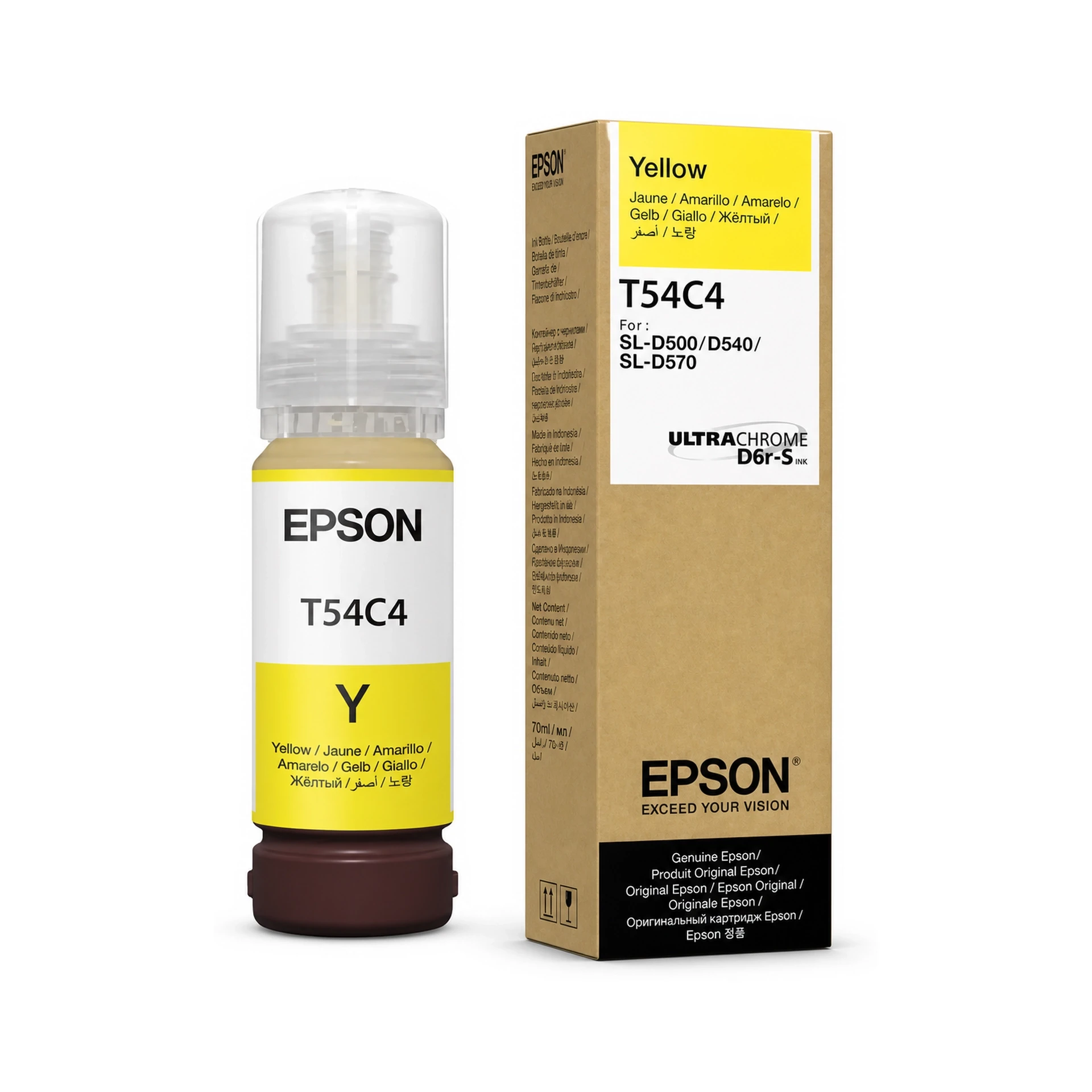 BOTELLA DE TINTA YELLOW EPSON ULTRACHROME D6R-S T54C 70 ML - JP DIGITAL EPSON ECUADOR