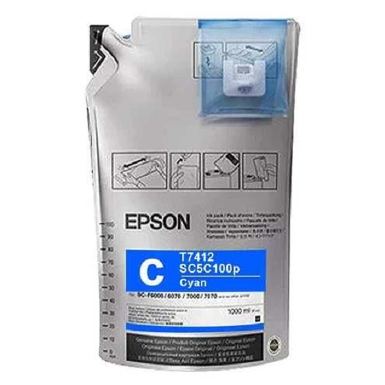 TINTA CYAN EPSON 1000 ML - F6070-F6200-F9200-F9370 - JP DIGITAL EPSON ECUADOR