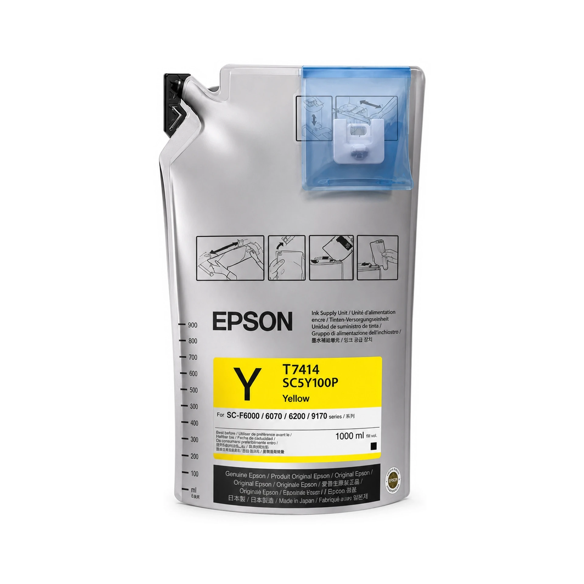 TINTA YELLOW EPSON 1000 ML - F6070-F6200-F9200-F9370 - JP DIGITAL EPSON ECUADOR